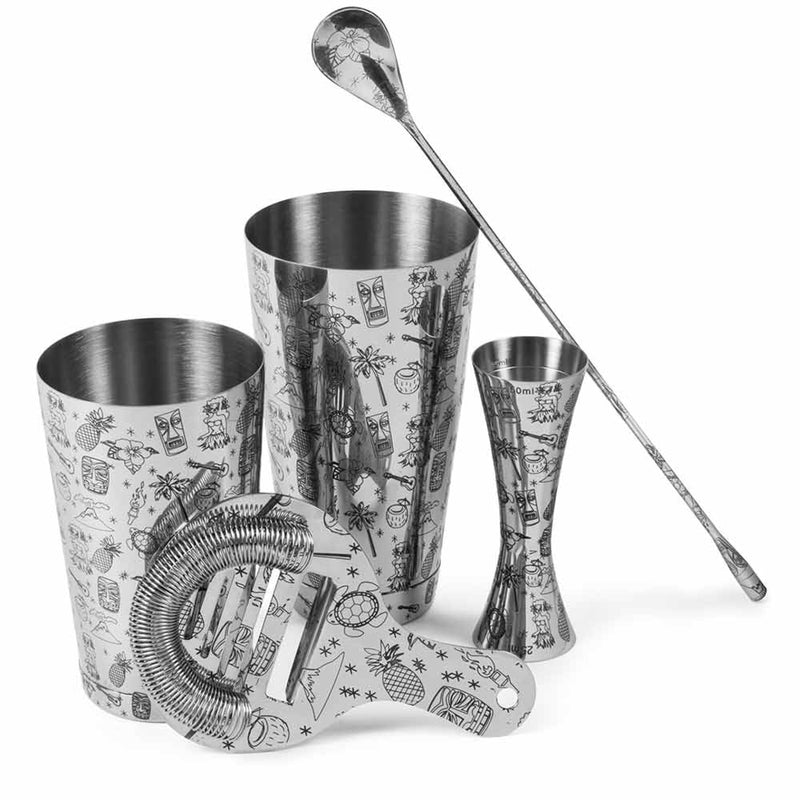 Urban Bar Tiki 5 Piece Cocktail Set