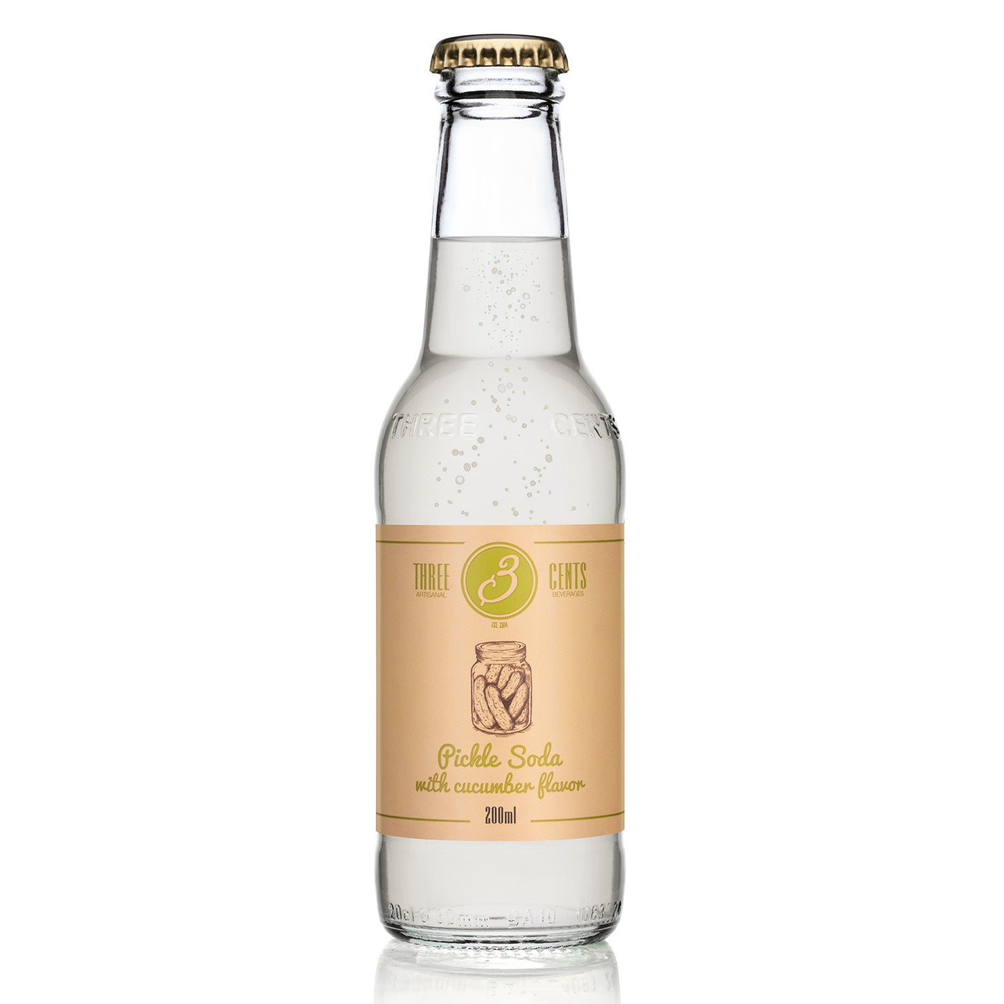 Three Cents Pickle Soda 200ml, 24stk