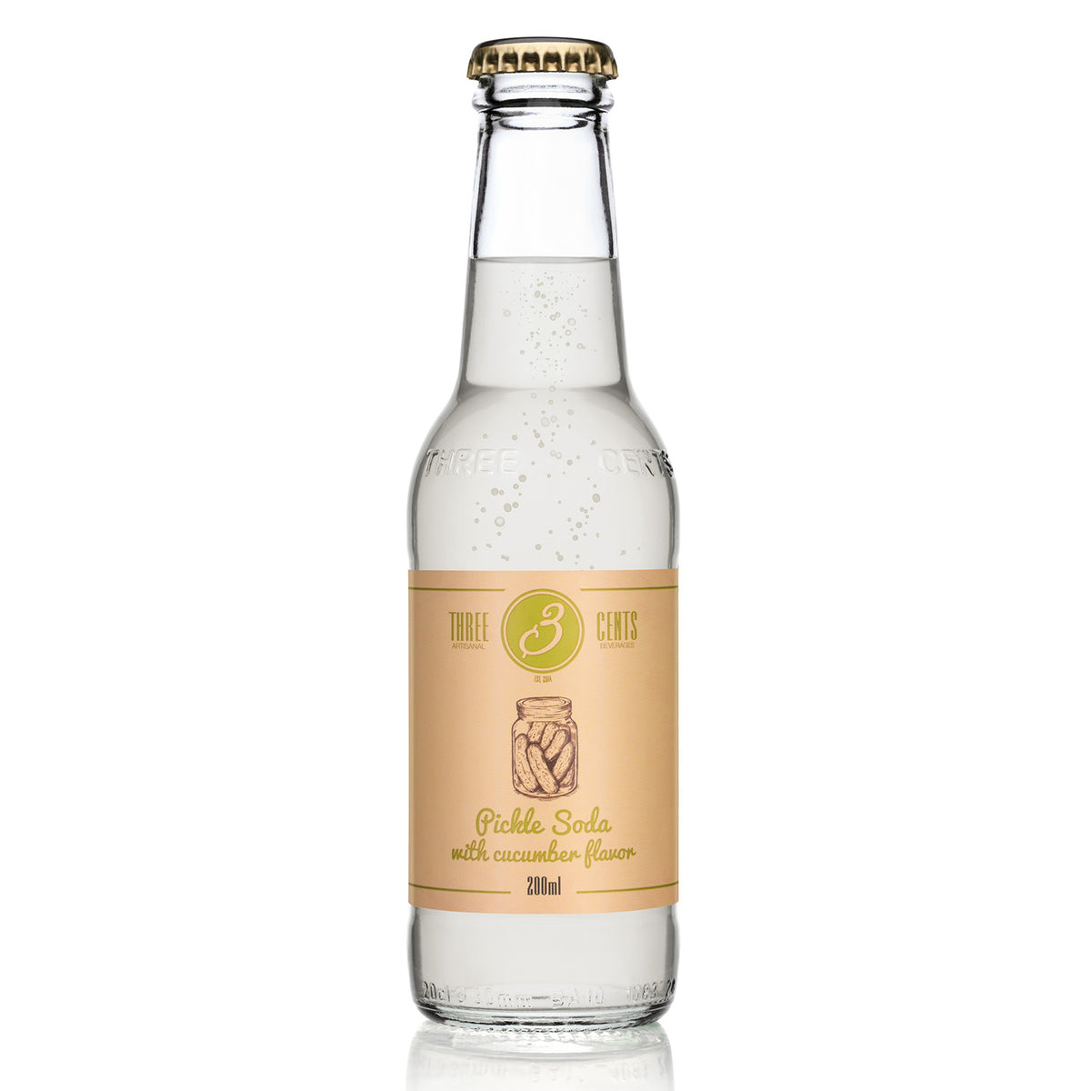 Three Cents Pickle Soda 200ml, 24stk