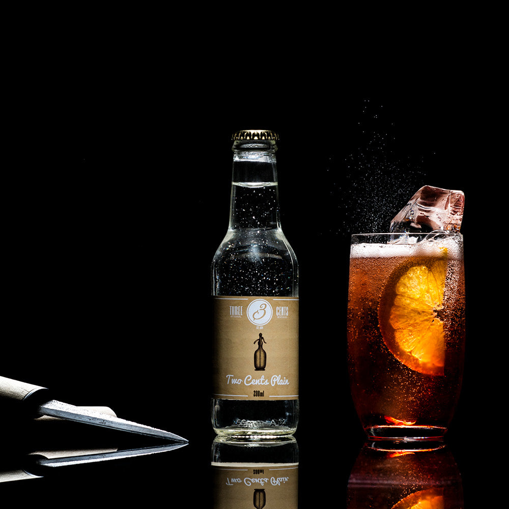 Three Cents Plain Soda 200 ml, 24 stk