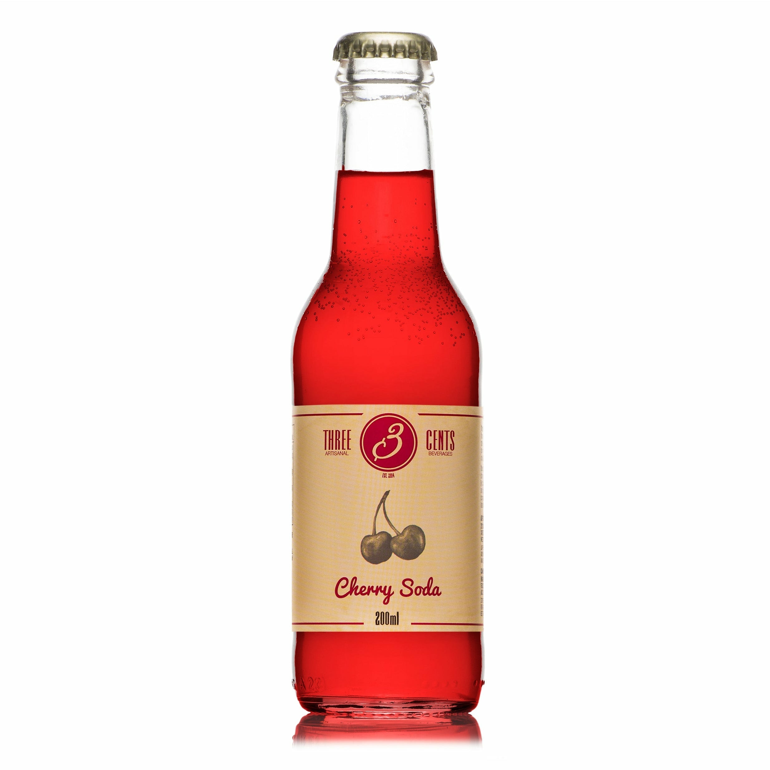 Three Cents Cherry Soda 200 ml, 24 stk