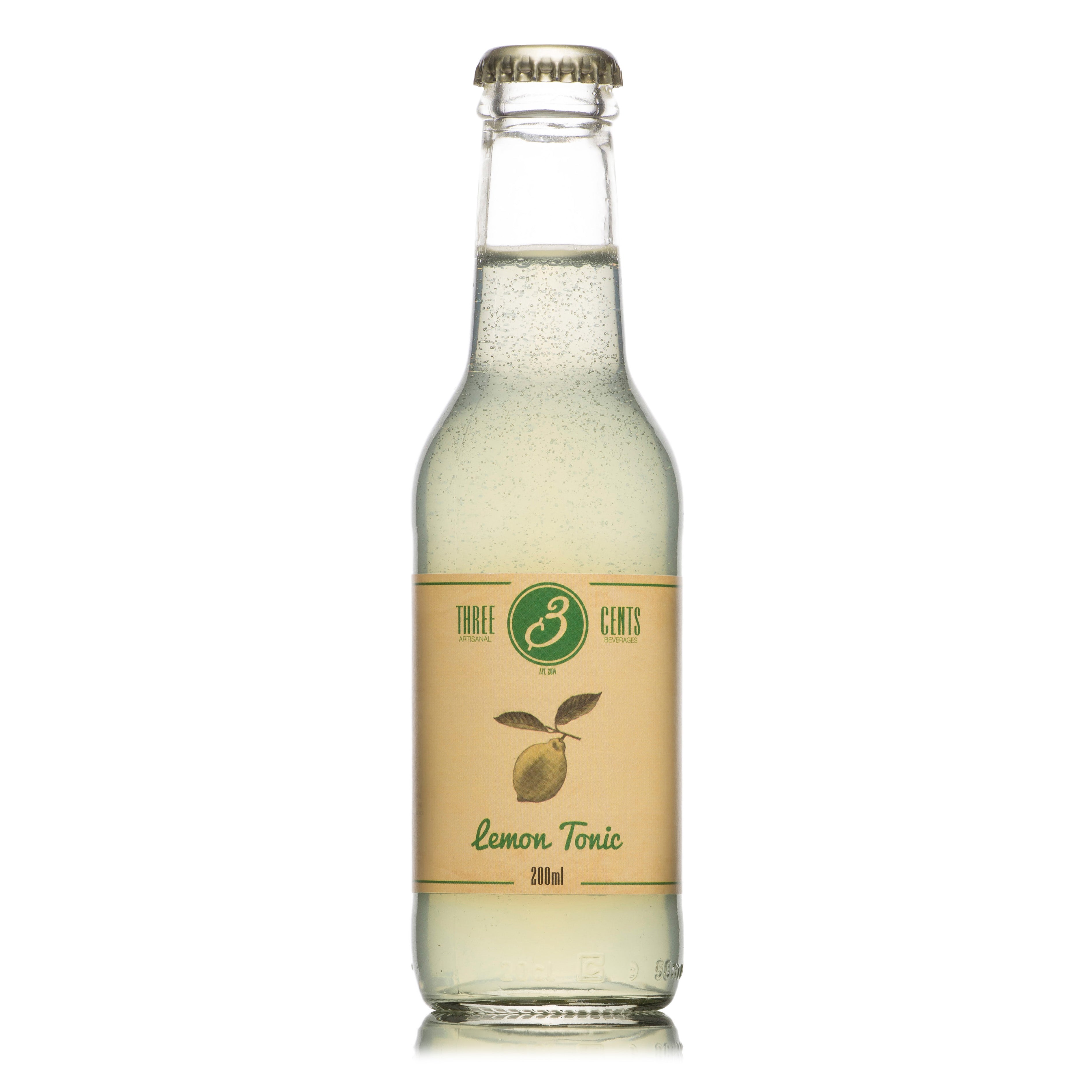 Three Cents Lemon Tonic 200 ml, 24 stk